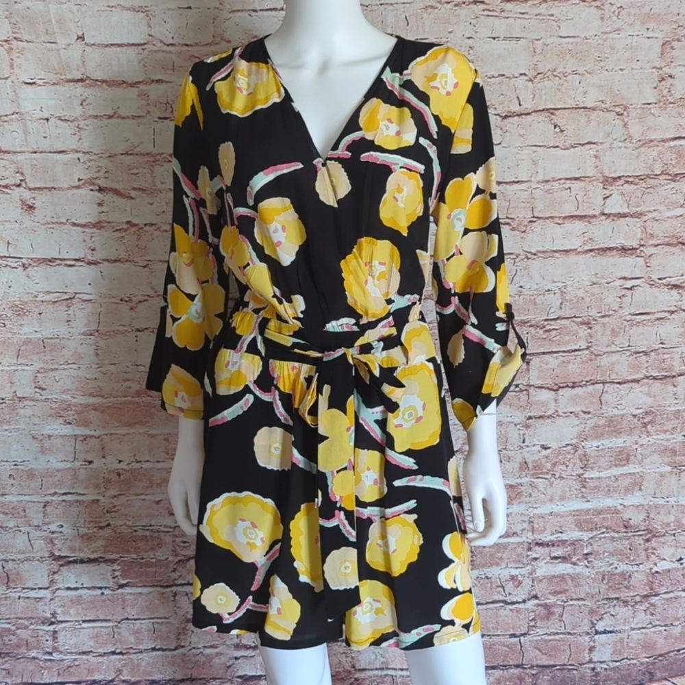 Anthropologie Elevenses Tropica Floral romper